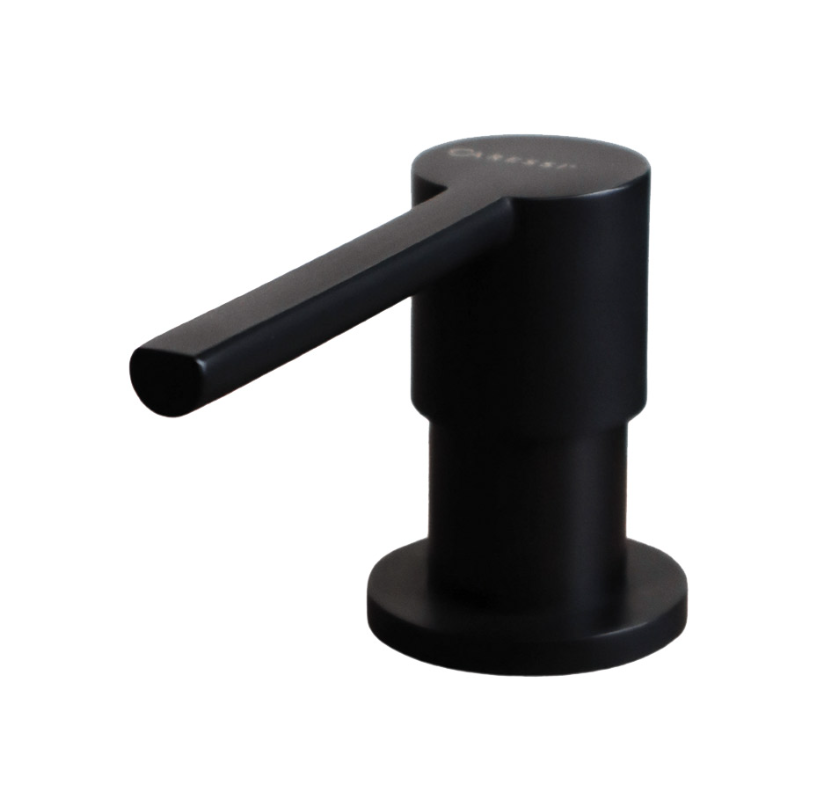 Matte Black Soap Dispenser - Top-Fill Design - Round Shape - Kitchen and Bathroom 1