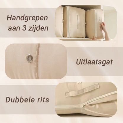 CompressionMax Kompressionssäcke - platzsparende Aufbewahrung für Kleidung, Bettwäsche & Reisen | Kein Vakuum erforderlich, wasserdicht & tragbarer Organizer