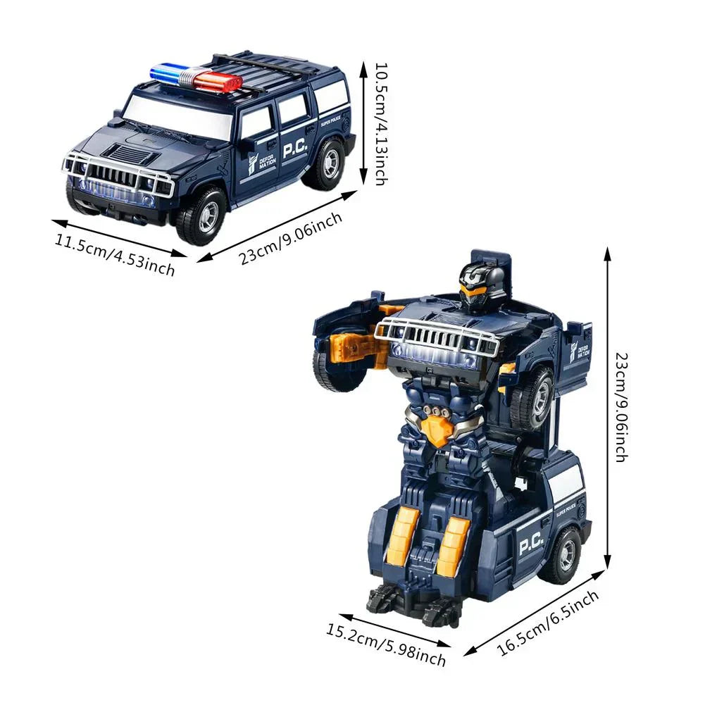 ROBOCAR – Transforming Police Car Robot with Lights & Sound