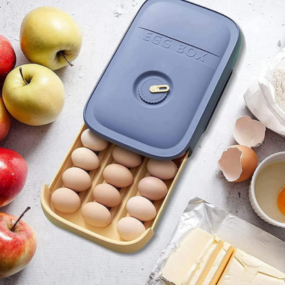 FRIDGENEST – Egg drawer with freshness indicator and ventilation design for organized fridge storage