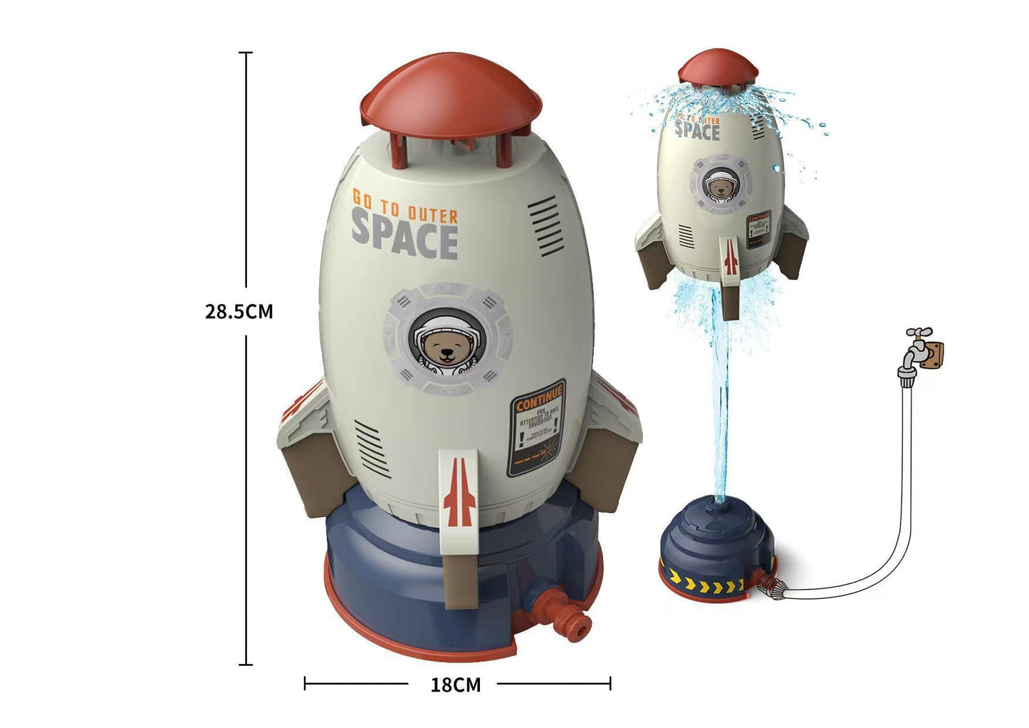WATERROCKET – Outdoor Toy for Garden Fun with Garden Hose Launch