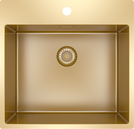 Elegant Gold Kitchen Sink - Premium Stainless Steel - 540x520mm 1