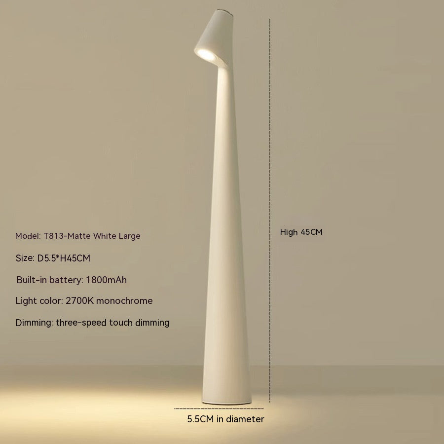 Atmos LED Metalen Tafellamp - Draadloos Oplaadbaar Licht met Dimbare Warm Witte LED | Draagbare Binnen- & Buitenverlichting