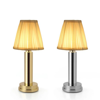 Auraglow Touch Lamp - Lampada da tavolo LED dimmerabile senza fili con batteria ricaricabile | Elegante design in metallo per uso interno ed esterno