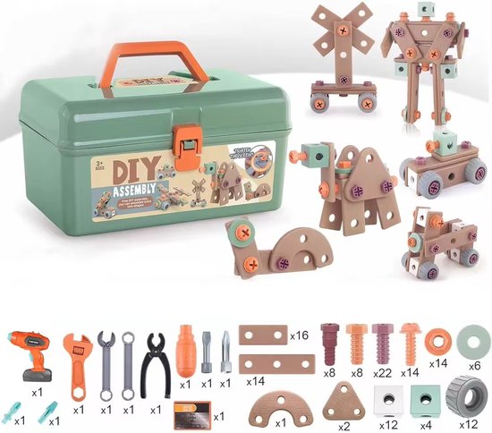 BUILDMASTER – 100-Piece Tool Set for Creative Building Fun