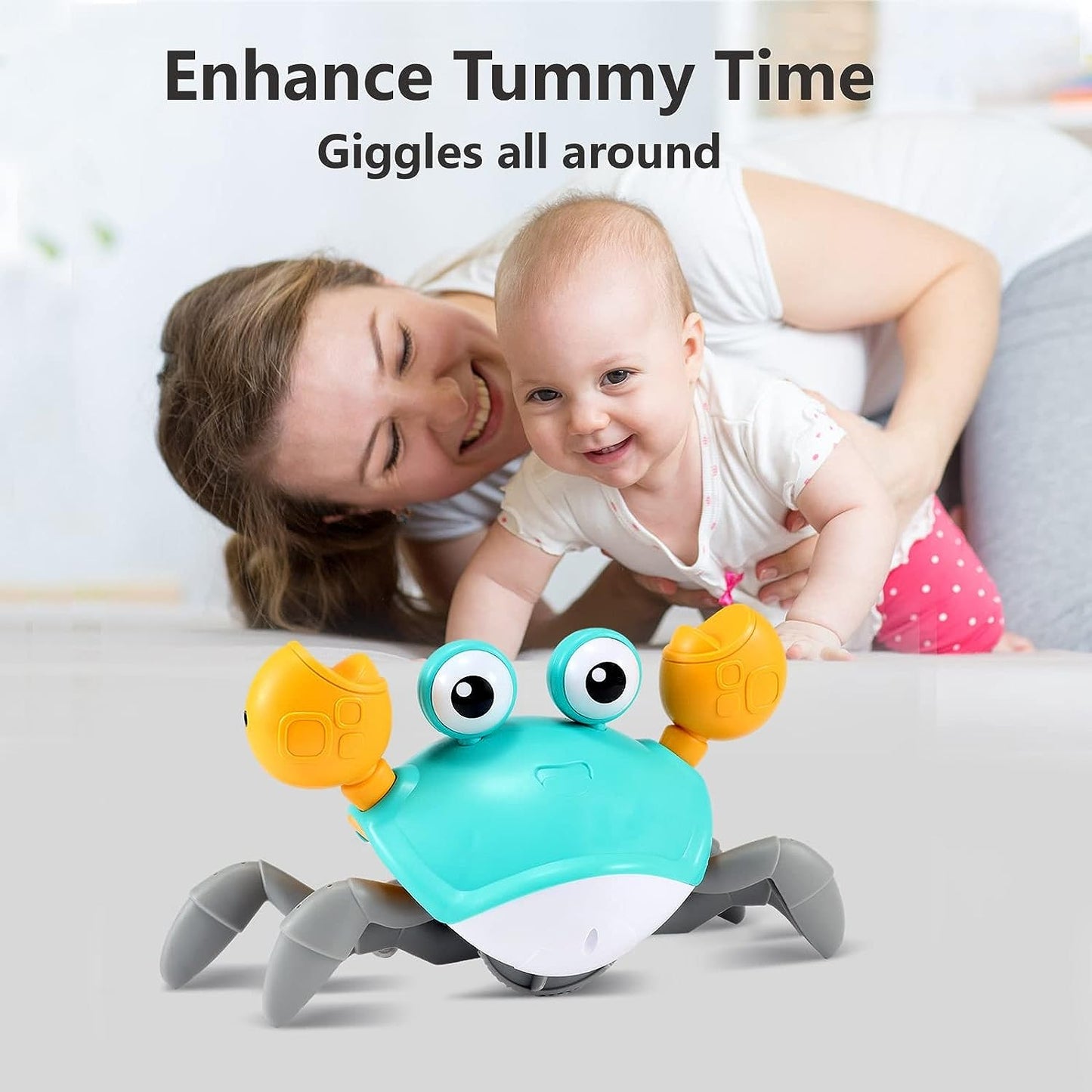 MOVEECRAB – Interactive crawling toy with music and lights for babies