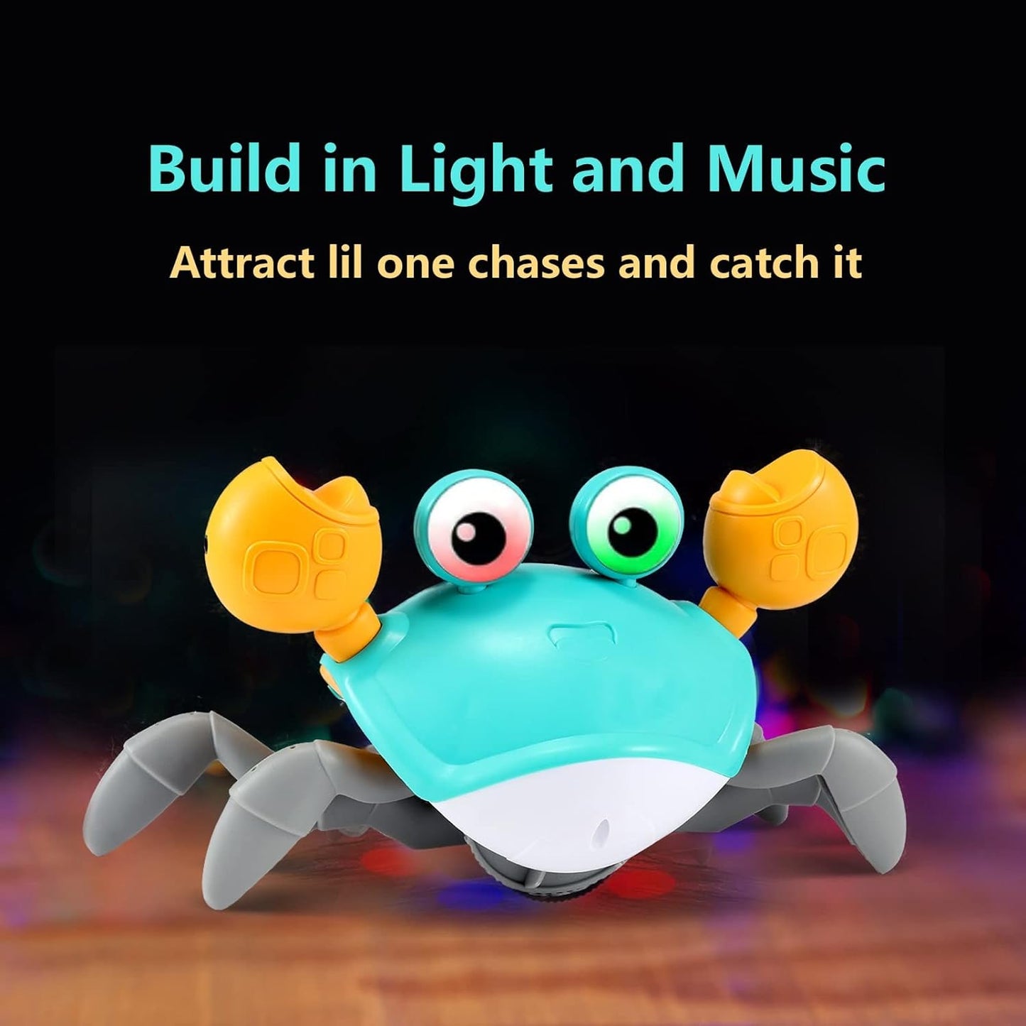 MOVEECRAB – Interactive crawling toy with music and lights for babies