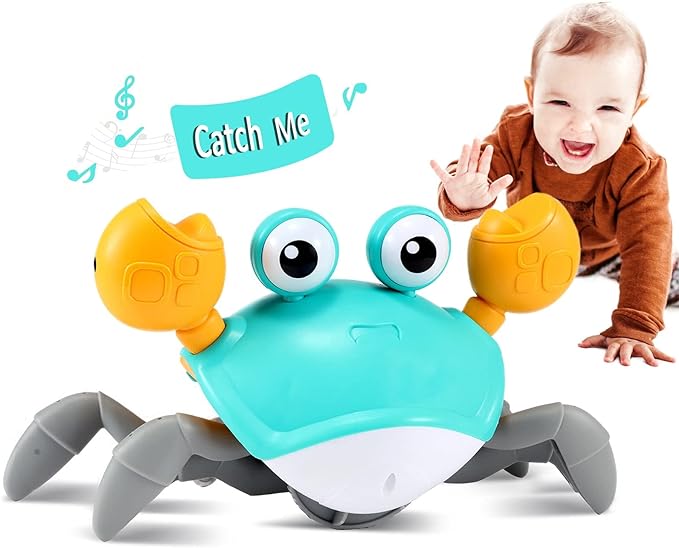 MOVEECRAB – Interactive crawling toy with music and lights for babies