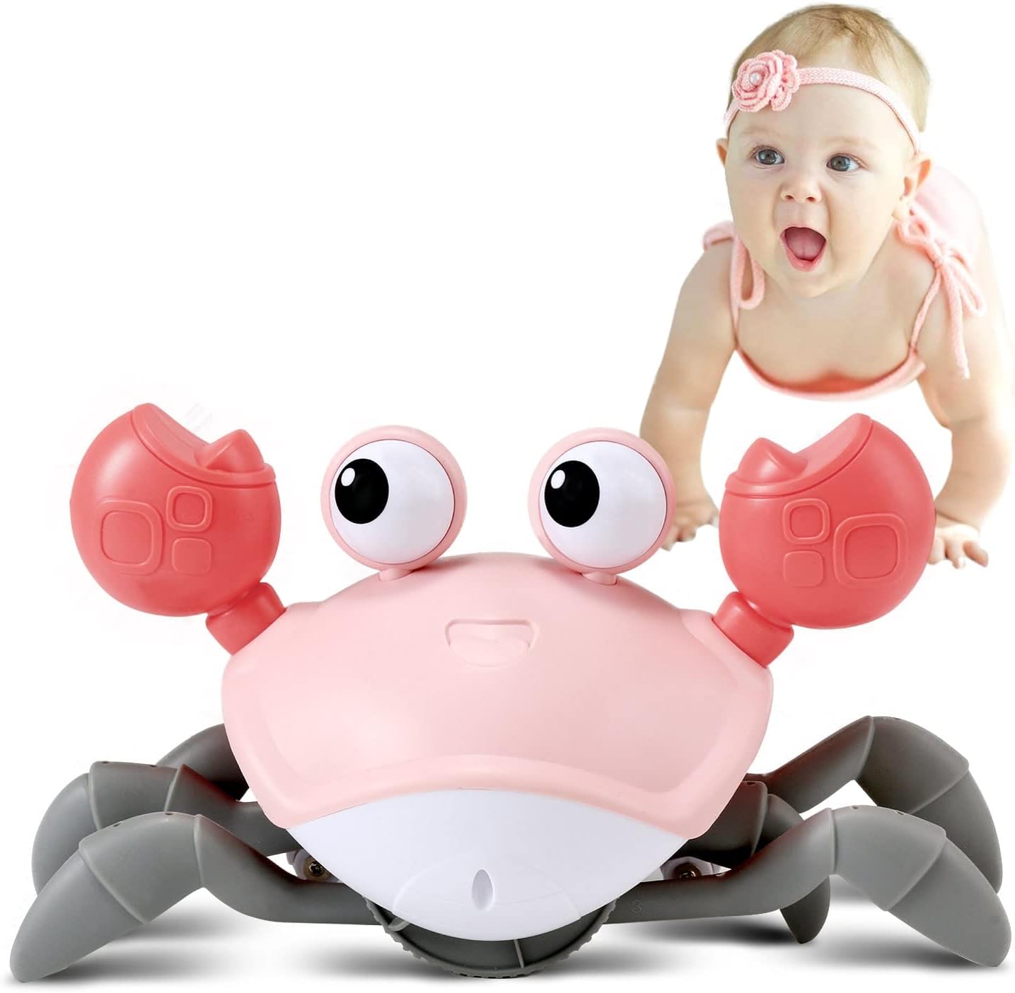 MOVEECRAB – Interactive crawling toy with music and lights for babies