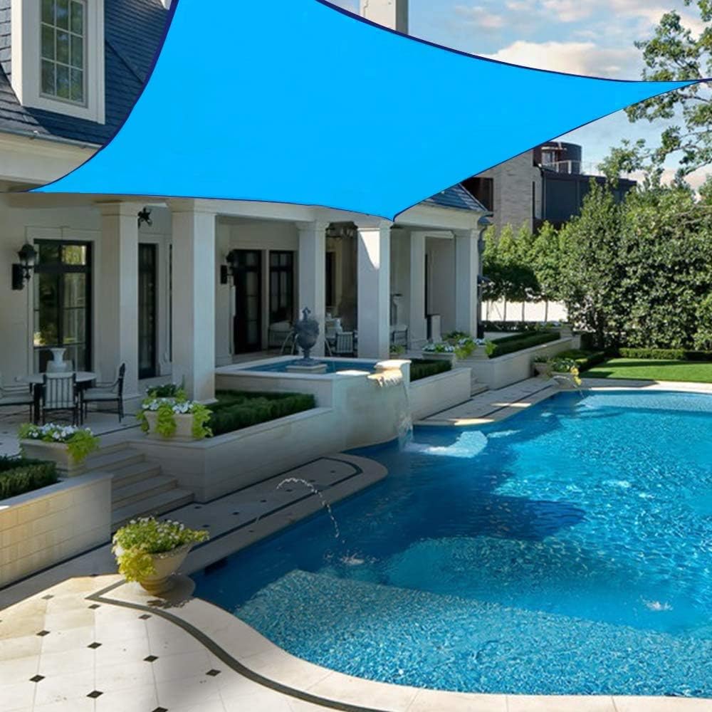 Rechthoekig UV-beschermend zonnezeil - Schaduwluifel voor buiten met bevestigingskoorden - Duurzame, weerbestendige Cover voor patio, tuin en balkon