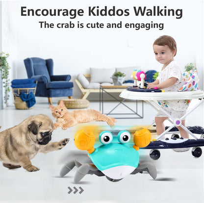 MOVEECRAB – Interactive crawling toy with music and lights for babies