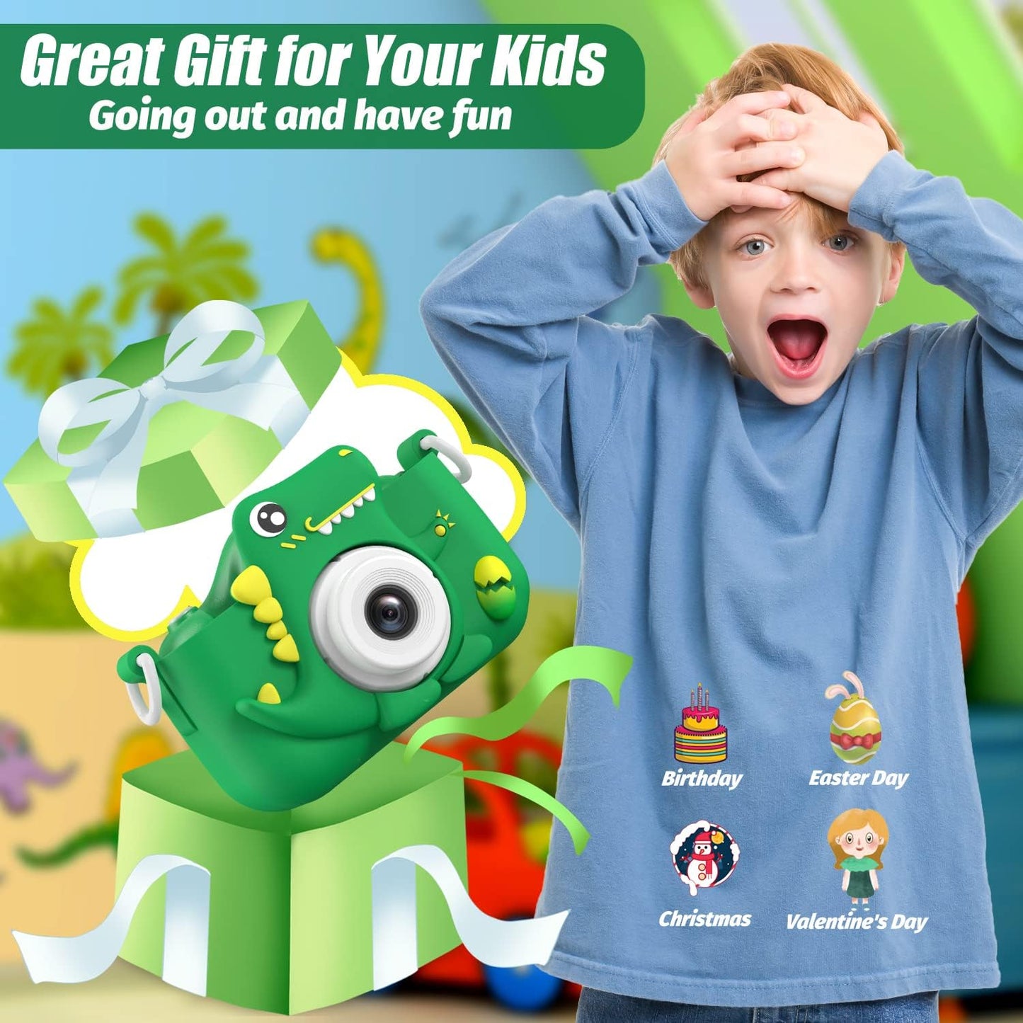 PHOTODINO CAMERA – Fun dino camera with HD resolution for creative kids