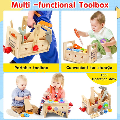 WOODCRAFT KIDS TOOLBOX – Wooden tool set for creative play and early motor skills