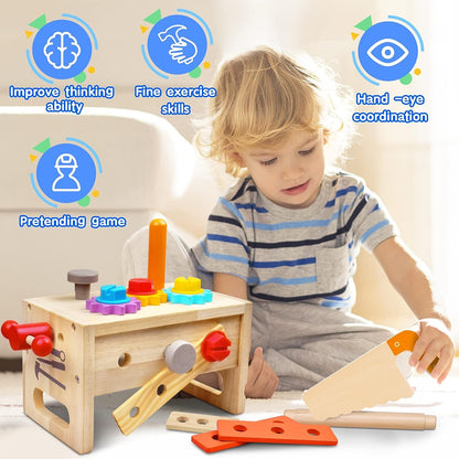 WOODCRAFT KIDS TOOLBOX – Wooden tool set for creative play and early motor skills