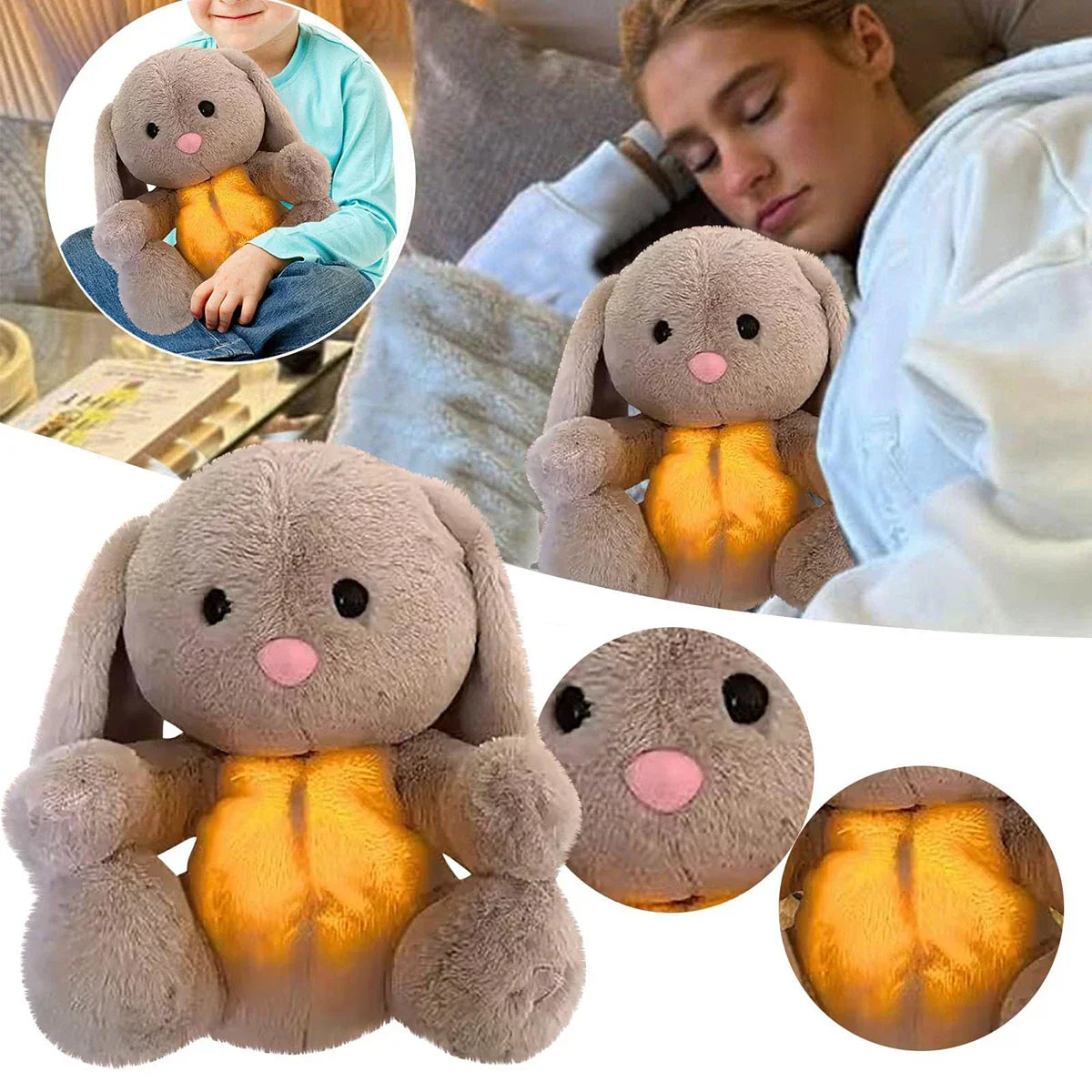 SNUGGLEBUNNY SOOTHER – Calming Sleep Buddy with Breathing & Sounds