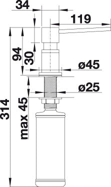 Blanco Lato 526699 Satin Gold Dishwashing Dispenser 2