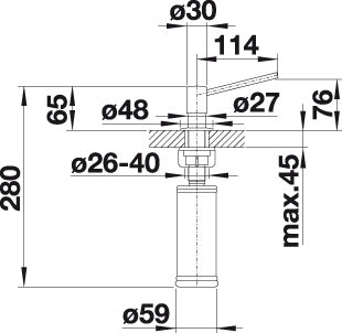 Blanco Torre 526430 Brass PVD Steel Tap - Timeless Design, Easy Installation 2