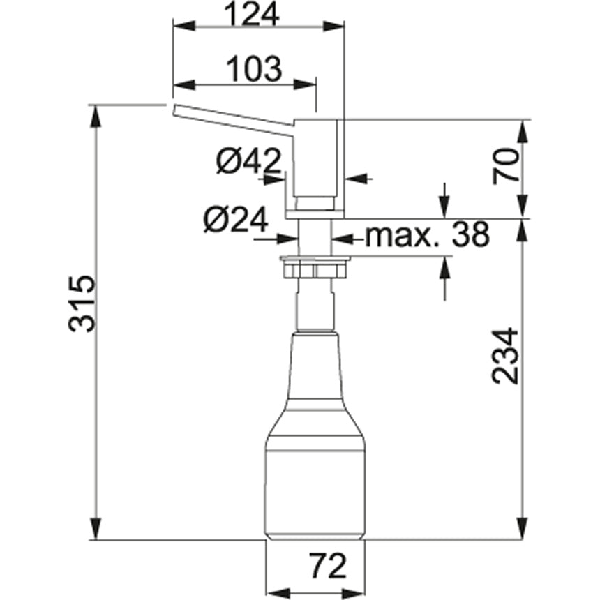 Franke - Firenze - RVS 1190081210 - 70mm Stainless Steel 1