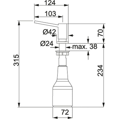 Franke - Firenze - RVS 1190081210 - 70mm Stainless Steel 1