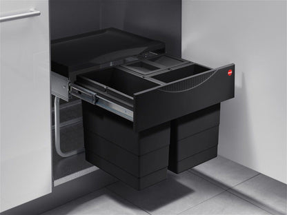 Eco-Friendly Triple Bin Trash Can System - 12L & 8L Bins - 434x330x347 mm - Fits 500-600 mm Cabinets 3