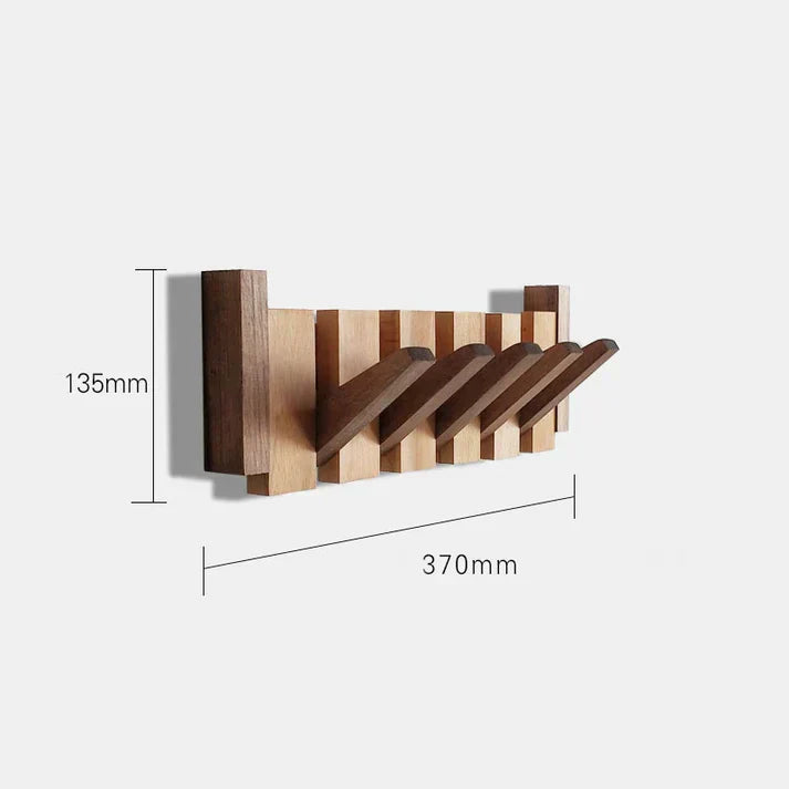 Harmonycoat Wandgarderobe - Kunstvolle, vom Klavier inspirierte Garderobe mit klappbaren Haken aus Massivholz