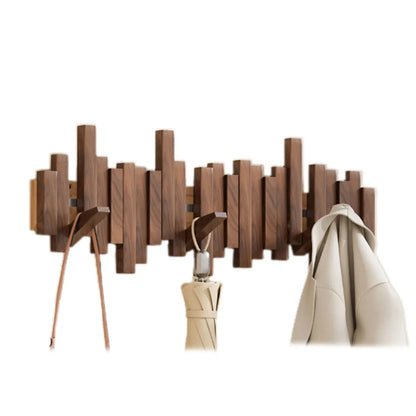 Pianohang Wandrek - massief houten opvouwbare kapstokhaken in Piano Key Design
