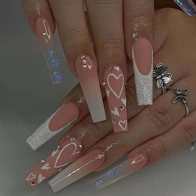 PressOn Chic – 24-piece set of pink artificial nails for instant elegance & stylish appearance