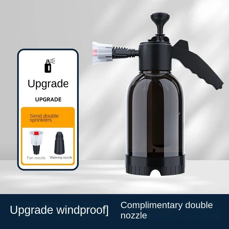 CleanPro 2L Schaumsprüher - Handpumpe Druckreiniger mit 3 Sprühdüsen | Für Autowäsche, Fensterreinigung & Gartenbewässerung