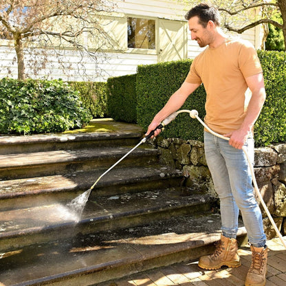 PowerJet Pro - Hochdruck-Gartenschlauchaufsatz für die Reinigung im Freien | kein Strom erforderlich, 2 Sprühdüsen, robuste Metallkonstruktion