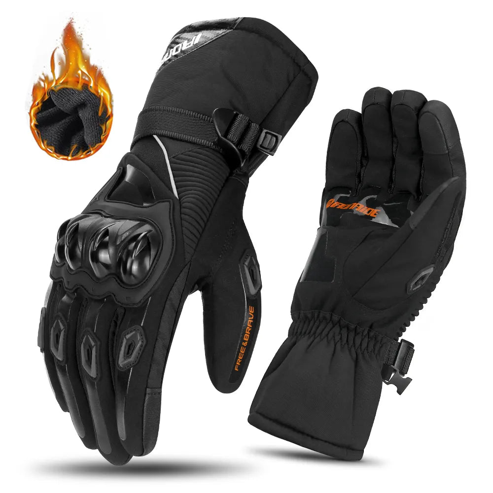 ThermoGrip Motorcycle Handschoenen - Waterdichte Winterhandschoenen met 3-laags isolatie & koolstofvezel bescherming