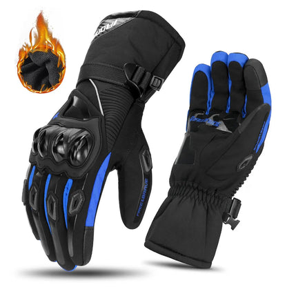 ThermoGrip Motorcycle Handschoenen - Waterdichte Winterhandschoenen met 3-laags isolatie & koolstofvezel bescherming