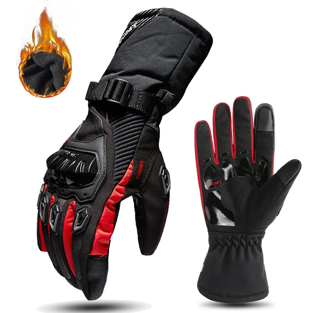 ThermoGrip Motorcycle Handschoenen - Waterdichte Winterhandschoenen met 3-laags isolatie & koolstofvezel bescherming
