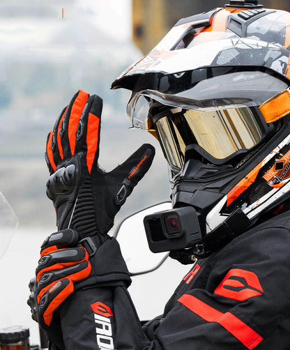 ThermoGrip Motorcycle Handschoenen - Waterdichte Winterhandschoenen met 3-laags isolatie & koolstofvezel bescherming