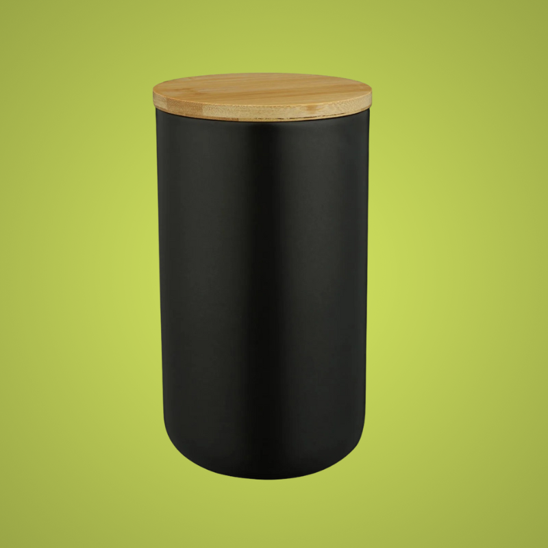 BAMBOOFRESH – Airtight ceramic storage jars with bamboo lids for fresh, organized kitchens