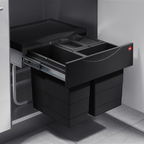 Hailo AS Raumspar Tandem S 12/8/8/D - Triple Bin Waste System Black