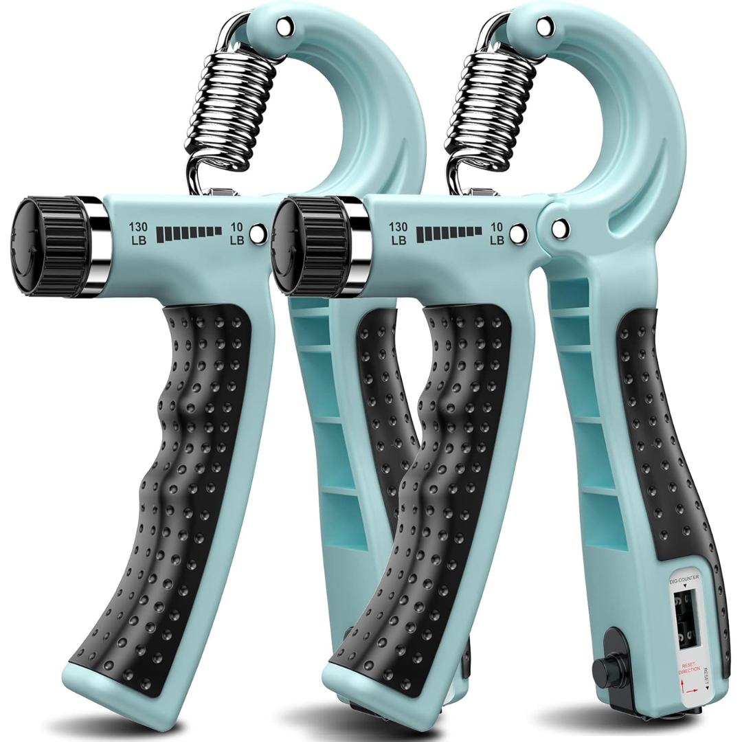 GRIPMASTER – Adjustable hand trainer in a set of 2 for more grip strength & flexibility
