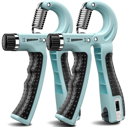 GRIPMASTER – Adjustable hand trainer in a set of 2 for more grip strength & flexibility