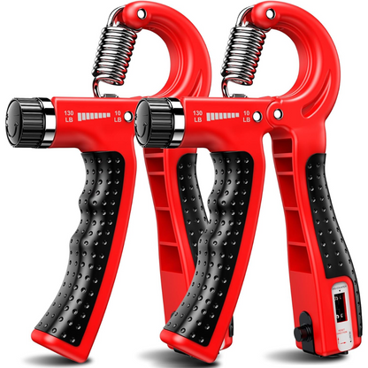 GRIPMASTER – Adjustable hand trainer in a set of 2 for more grip strength & flexibility