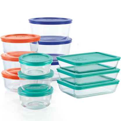 GLASSKER – 12-piece glass food storage set with airtight lids and heat-resistant design