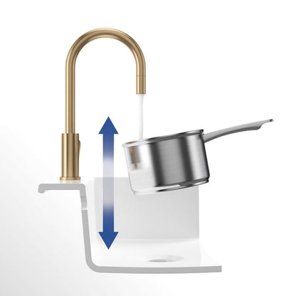 Villeroy & Boch - Umbrella Flex - 389mm Height - Gold Kitchen Faucet 4