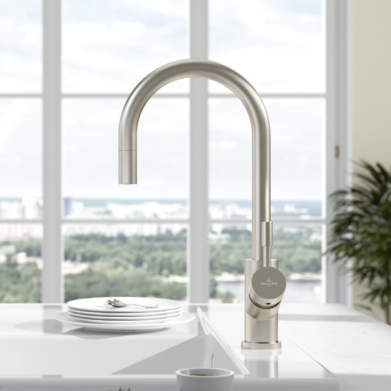 Villeroy & Boch - Umbrella Flex - Kitchen Faucet - Stainless Steel - 389mm Height 3