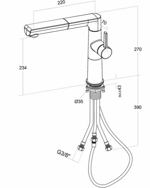Villeroy & Boch Sorano Sky RVS Kitchen Faucet Stainless Steel 54mm 2