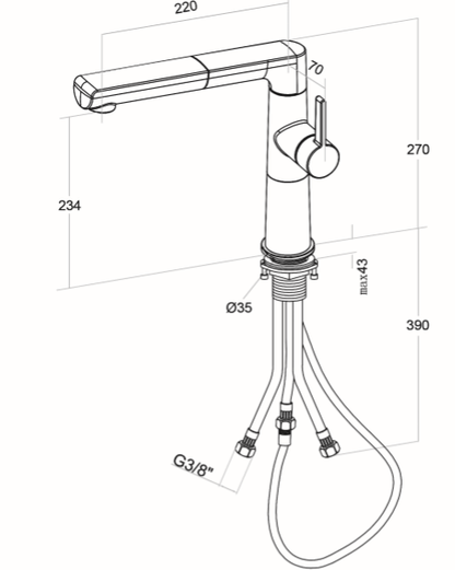 Villeroy & Boch Sorano Sky RVS Kitchen Faucet Stainless Steel 54mm 2