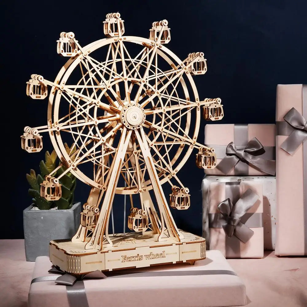 WHEELCRAFT – 3D Wooden Ferris Wheel Puzzle for Kids & Adults