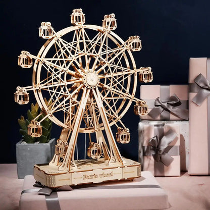 WHEELCRAFT – 3D Wooden Ferris Wheel Puzzle for Kids & Adults