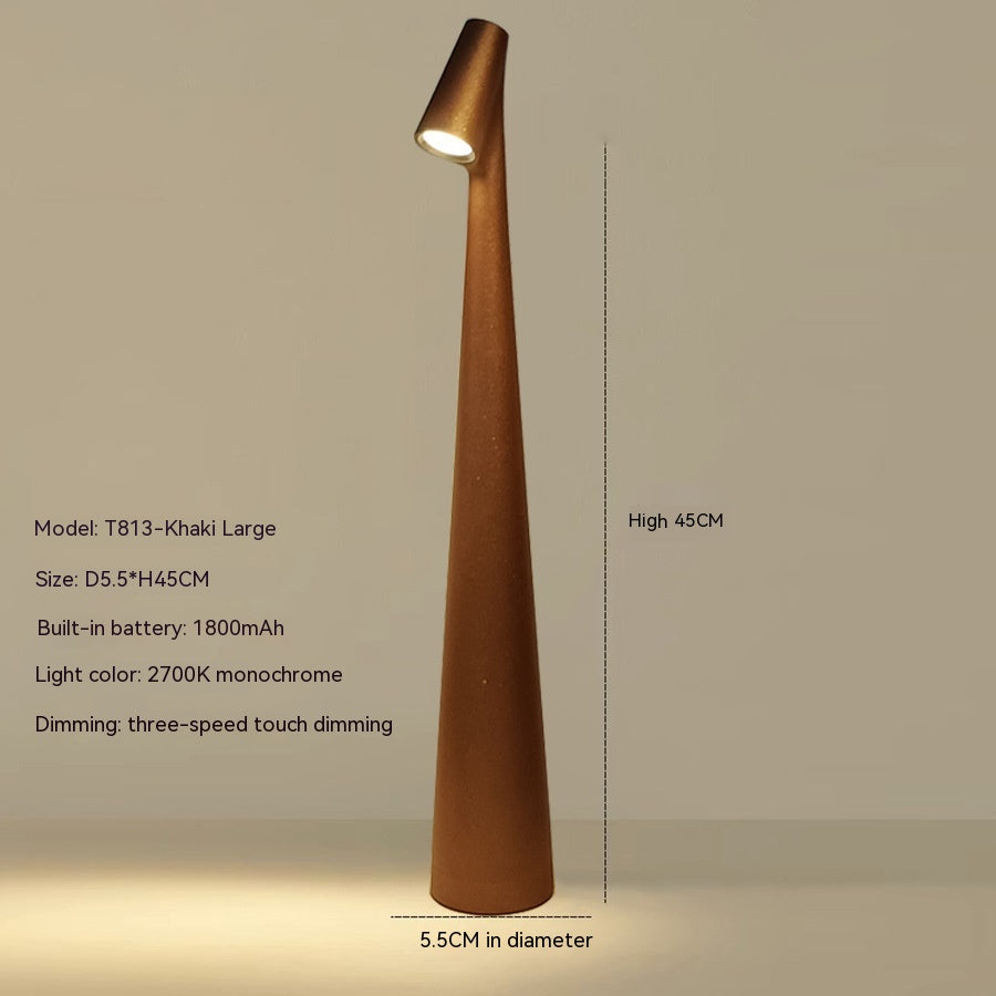 Atmos LED Metalen Tafellamp - Draadloos Oplaadbaar Licht met Dimbare Warm Witte LED | Draagbare Binnen- & Buitenverlichting