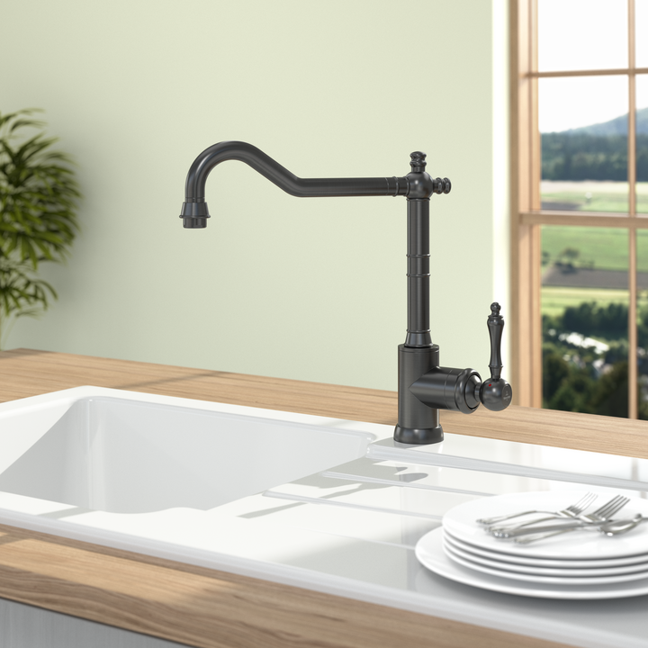 Avia 2.0 Kitchen Tap - High Arc Design - 277 mm Height - 35 mm Borehole - Brushed Steel Finish 2