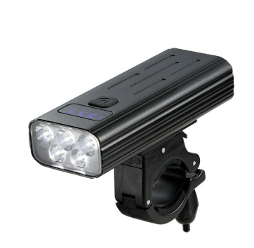 Luminoride Power Beam - Ultrahelder fietslicht van 5000 Lumen met 12 LED's oplaadbaar via USB-C, lange batterijlevensduur & digitaal display